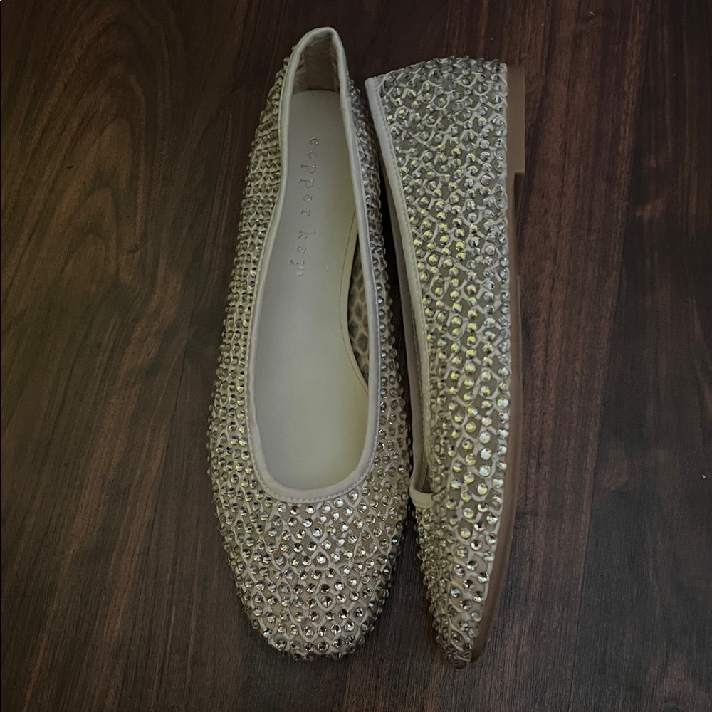 Copper Key Women's Sparkling Rhinestone Flats - Silver - Picture 3 of 3